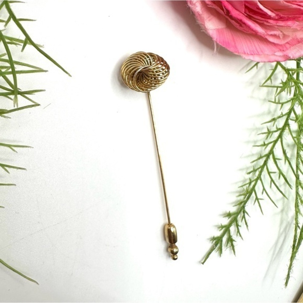 VINTAGE⚜️Abstract Spiral Twist Lapel Pin Brooch